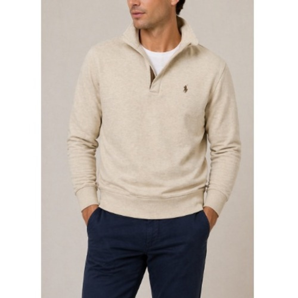 Polo Ralph Lauren Men's Gray Longsleeve Double Knit Jersey Pullover Size XXL NWT